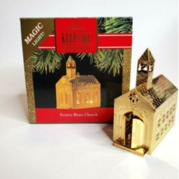 Hallmark Other - 1991 Hallmark Keepsake Orn Festive Brass Church.